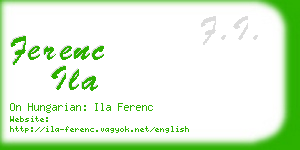 ferenc ila business card